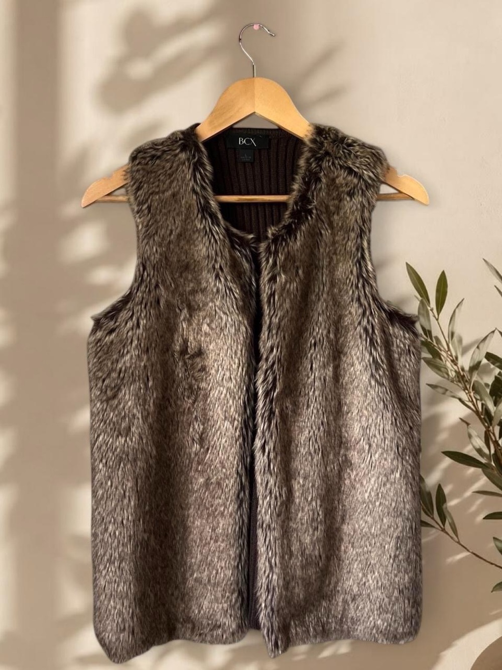 BCX 2010’s Faux Fur Vest in Brown